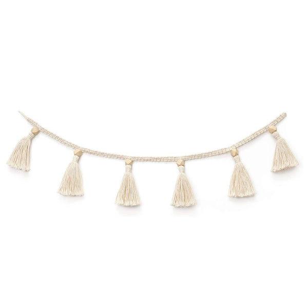 Guirnalda Macramé Tejida a Mano con Cuentas de Madera y Borlas - Decoración Bohemia para el Hogar - Image 5
