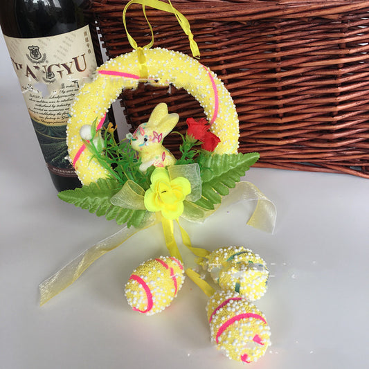 Kit de Decoración de Huevos de Pascua DIY con Anillo Conejo para Familia