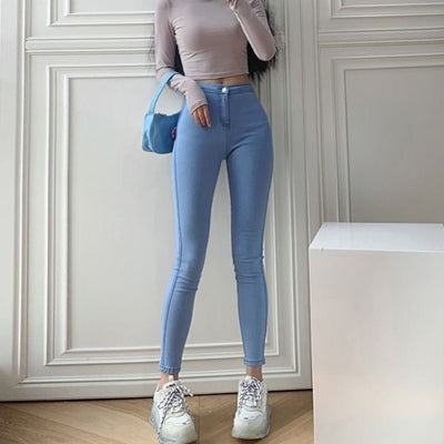 Jeans Levantacola Cintura Alta Elásticos para Mujer - Image 5