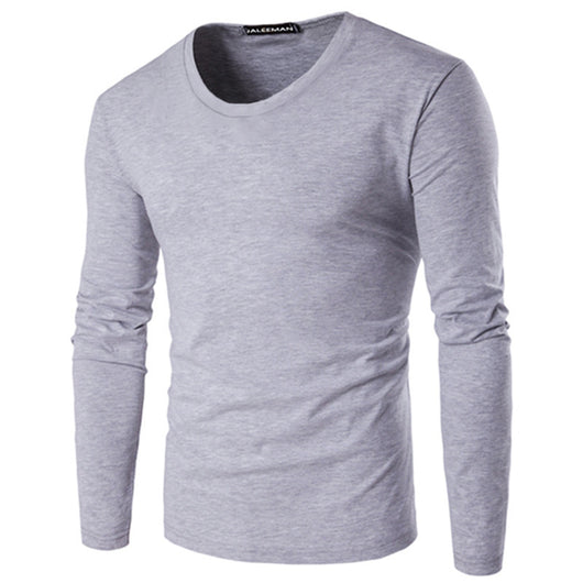 Camiseta Manga Larga Cuello Redondo Slim Fit para Hombre - Image 10