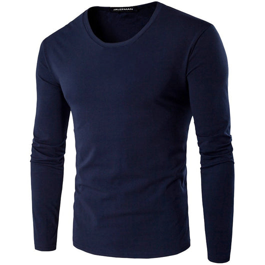 Camiseta Manga Larga Cuello Redondo Slim Fit para Hombre - Image 8