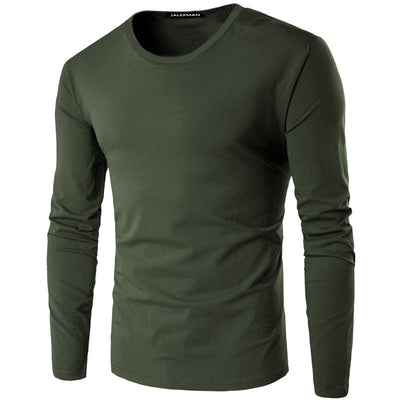 Camiseta Manga Larga Cuello Redondo Slim Fit para Hombre - Image 14