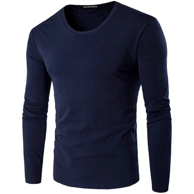 Camiseta Manga Larga Cuello Redondo Slim Fit para Hombre - Image 6