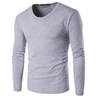 Camiseta Manga Larga Cuello Redondo Slim Fit para Hombre - Image 5