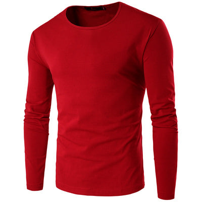 Camiseta Manga Larga Cuello Redondo Slim Fit para Hombre - Image 2