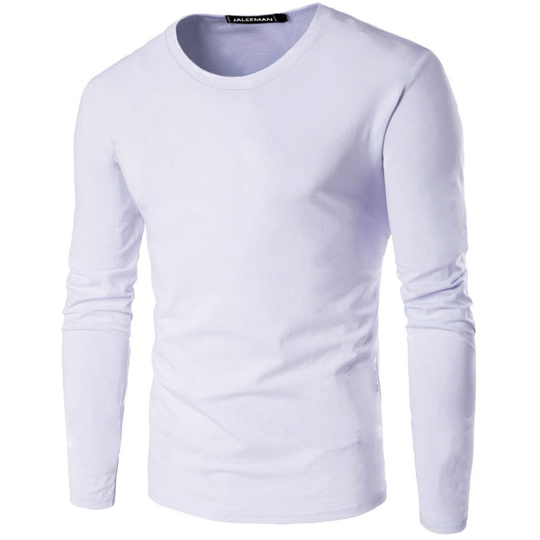 Camiseta Manga Larga Cuello Redondo Slim Fit para Hombre