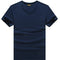 Camiseta Básica de Algodón Puro Cuello Redondo Diseño Minimalista