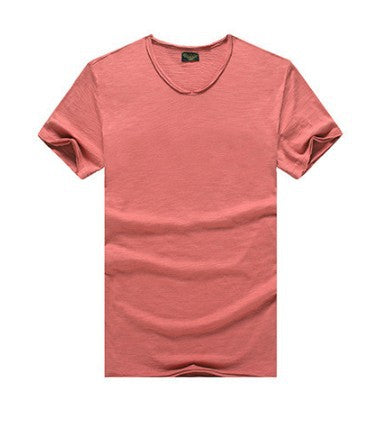 Camiseta Básica de Algodón Puro Cuello Redondo Diseño Minimalista - Image 4