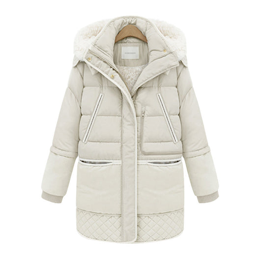 Abrigo de Lana de Cordero Coreano Chic para Invierno