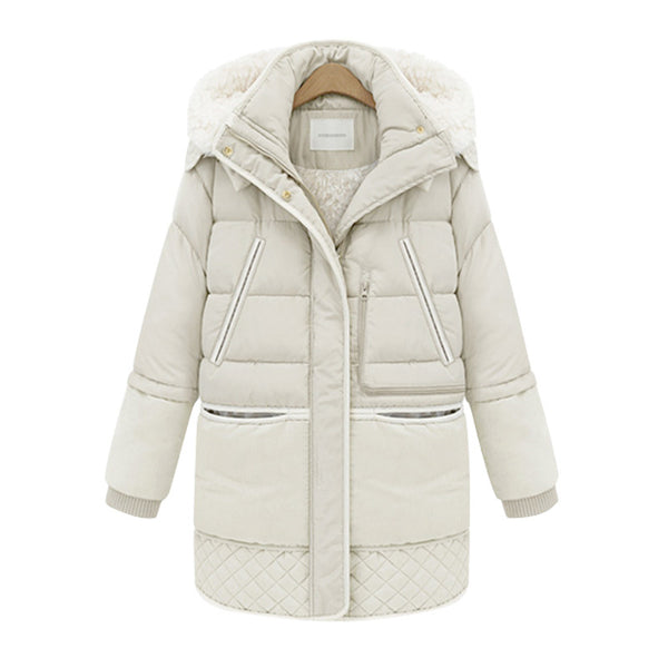 Abrigo de Lana de Cordero Coreano Chic para Invierno