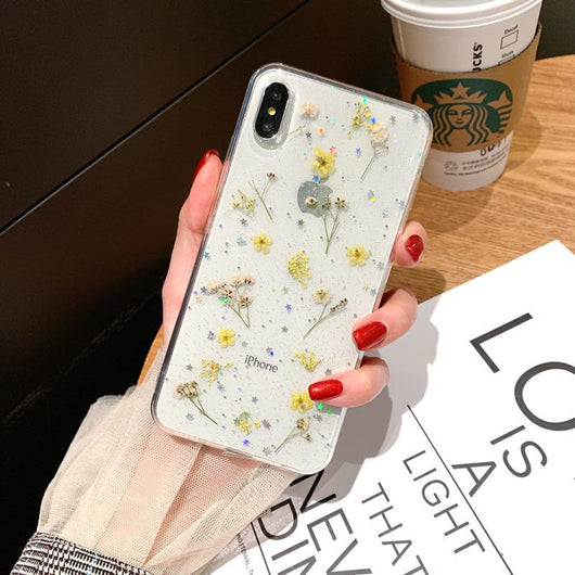 Funda para Teléfono con Flores Reales y Brillo Epoxi - Image 2