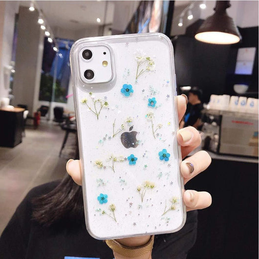Funda para Teléfono con Flores Reales y Brillo Epoxi - Image 4