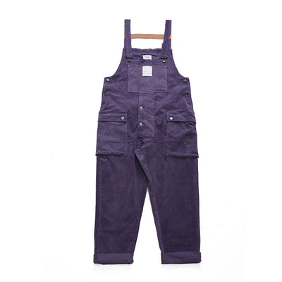Overoles Siamese de Pana Lavada para Hombre - Corte Holgado