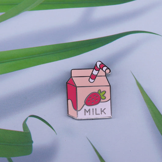Broche Fresa Milk Rosa - Accesorio Kawaii Adorable - Image 3