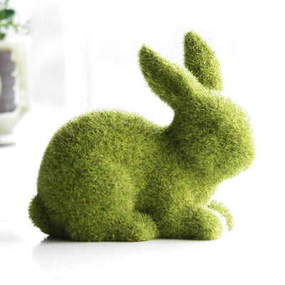 Adorno Conejo de Pascua con Pasto Artificial y Textura Esponjosa - Image 10
