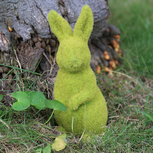 Adorno Conejo de Pascua con Pasto Artificial y Textura Esponjosa - Image 12