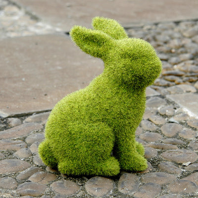 Adorno Conejo de Pascua con Pasto Artificial y Textura Esponjosa - Image 5