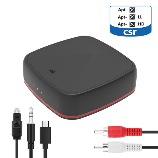 Adaptador de Audio Bluetooth 5.0 con Fibra Óptica CSR8675