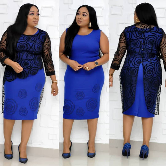 Conjunto de Falda y Chaleco Bordado con Blusa de Encaje - Image 45