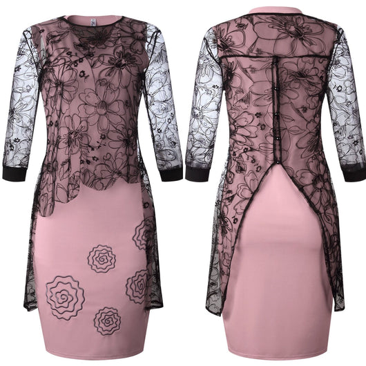 Conjunto de Falda y Chaleco Bordado con Blusa de Encaje - Image 66