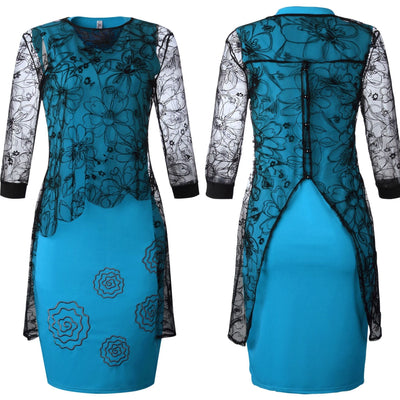 Conjunto de Falda y Chaleco Bordado con Blusa de Encaje - Image 22