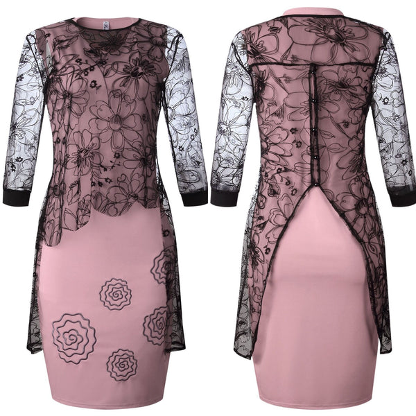 Conjunto de Falda y Chaleco Bordado con Blusa de Encaje - Image 28