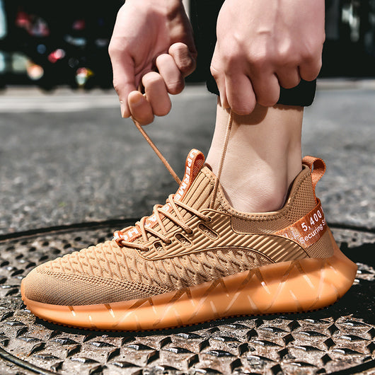 Zapatillas Deportivas Tejidas Volantes para Hombre Talla Grande - Image 4