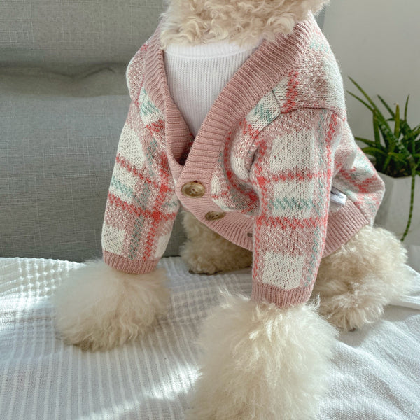 Suéter Cálido Coreano Rosa Suave para Perros Pequeños - Abrigo de Invierno