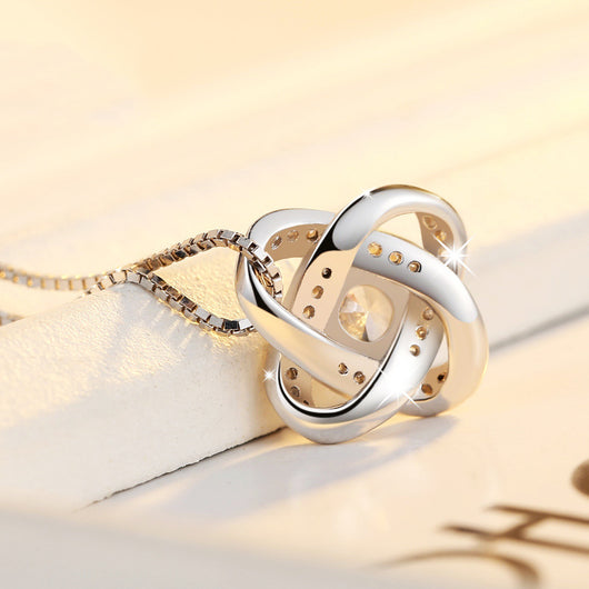 Collar de Plata 925 Corazón Infinito con Zirconias para Mujer - Image 36