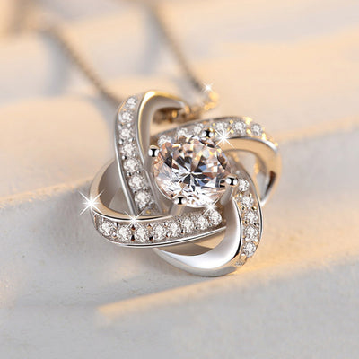 Collar de Plata 925 Corazón Infinito con Zirconias para Mujer