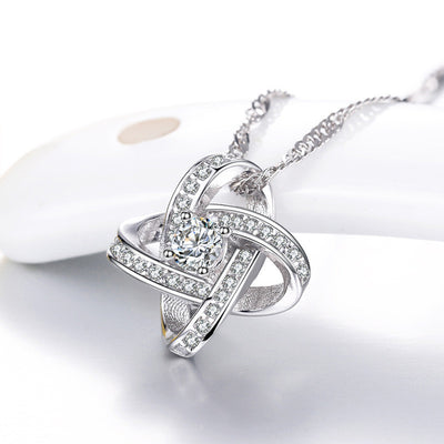 Collar de Plata 925 Corazón Infinito con Zirconias para Mujer - Image 3