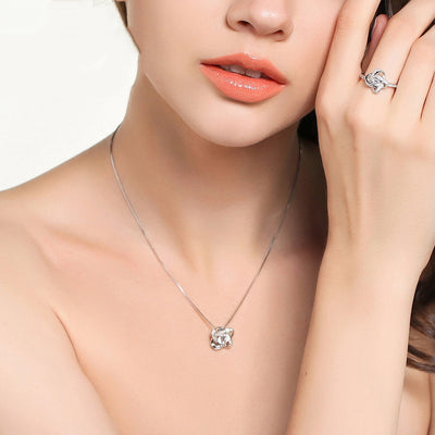 Collar de Plata 925 Corazón Infinito con Zirconias para Mujer - Image 4
