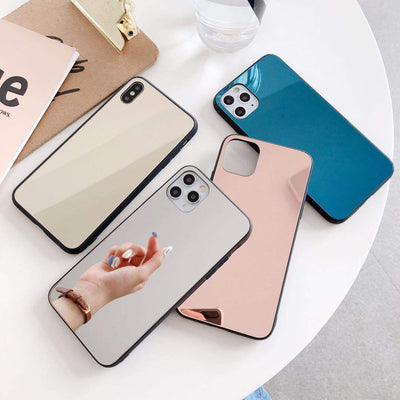 Funda para iPhone con Espejo Láser y Bordes Electrochapados - Image 4