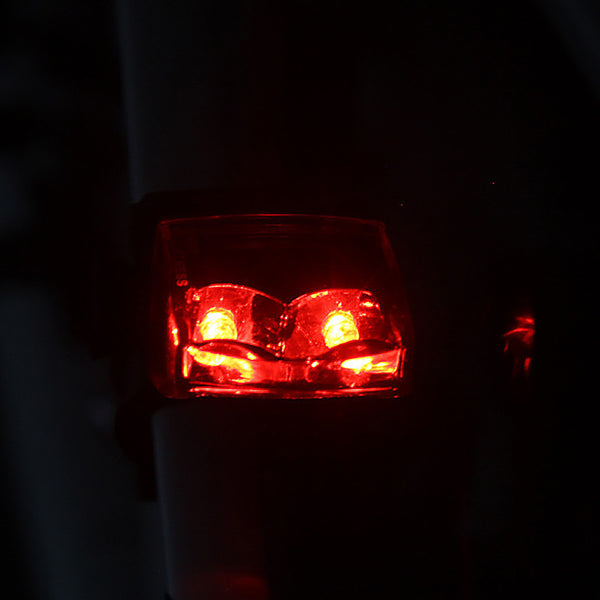 Luz Trasera de Bicicleta Recargable por Energía Solar - Advertencia de Seguridad para Ciclismo