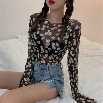 Blusa Larga de Malla Protección Solar para Mujer - Diseño Slim Margarita - Image 7