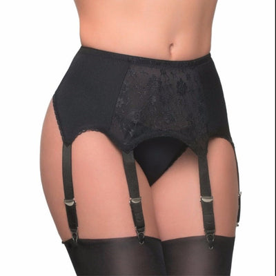 Cinturón Liguero Sexy de Talle Alto con Cierre de Metal Ajustable y Diseño Transparente