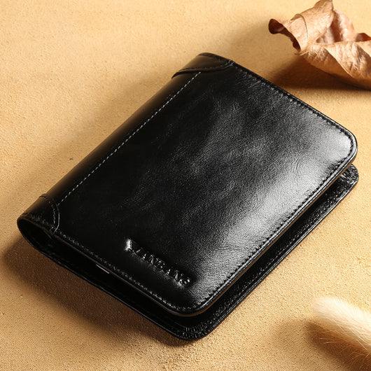 Billetera Corta para Hombre en Cuero Genuino con Clip - Tres Compartimentos - Image 4