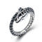 Anillo Abierto de Esqueleto de Dinosaurio en Plata Tailandesa para Hombre