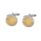 Gemelos Dorados con Patrón Floral Bicolor en Relieve
