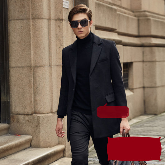 Abrigo de Lana Largo para Hombre - Sobretodo Elegante Tipo Trinchera - Image 11