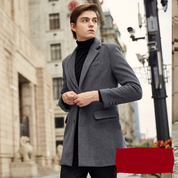 Abrigo de Lana Largo para Hombre - Sobretodo Elegante Tipo Trinchera