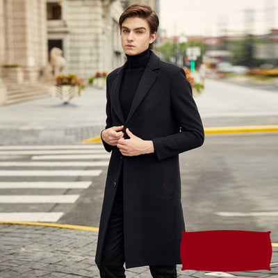 Abrigo de Lana Largo para Hombre - Sobretodo Elegante Tipo Trinchera - Image 9