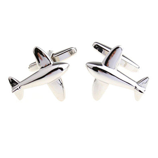 Gemelos de Avión Metálico Brillante para Camisas de Puño Francés - Image 10