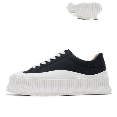 Zapatilla Blanca Deportiva con Plataforma Interna para Mujer