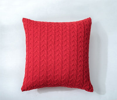 Funda de Almohada Tejida con Botones de Doble Giro sin Núcleo