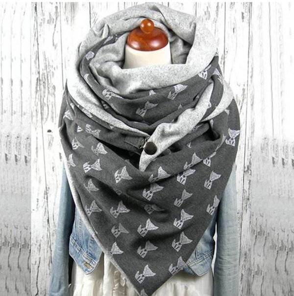 Bufanda Estampada Cálida para Invierno - Chal Versátil y Elegante