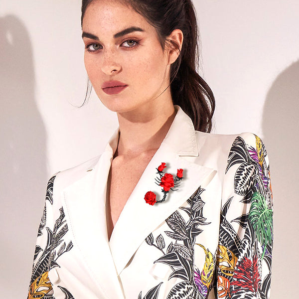 Broche Escorpión Rosa de Alta Moda Coreana Multiuso