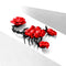 Korean High-end Fashion All-match Rose Scorpion Brooch Rojo