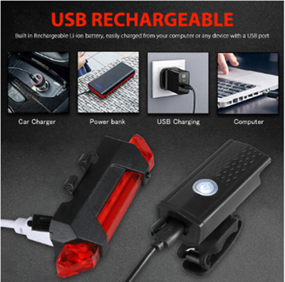 Luz Delantera para Bicicleta con Carga USB y Brillo Máximo - Image 3