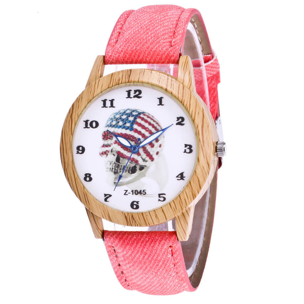 Reloj Calavera Punk con Diseño de Huesos